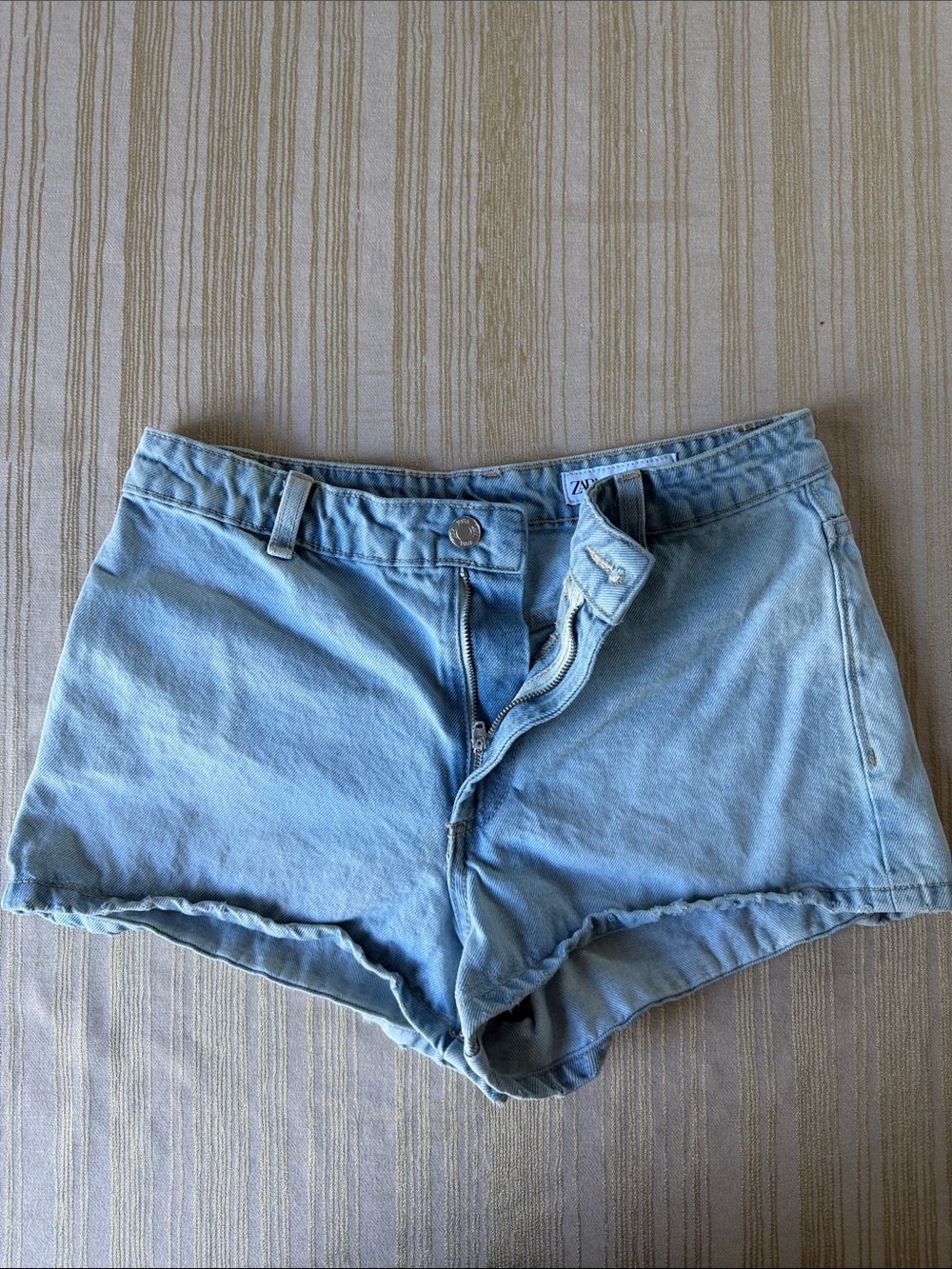 Light Blue Denim High-Rise Women’s Shorts